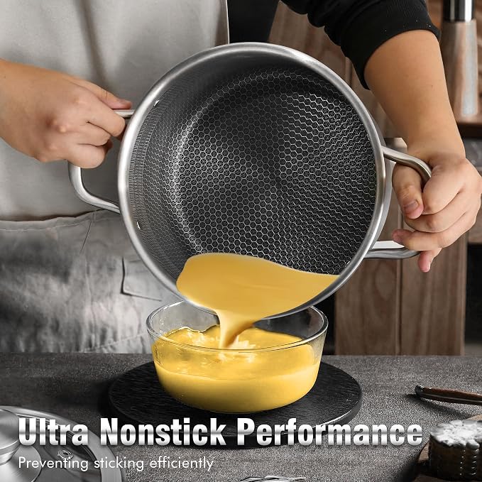 AuFranc™ Hybrid Nonstick 6 Quart Stainless Steel Stockpot - Image 4