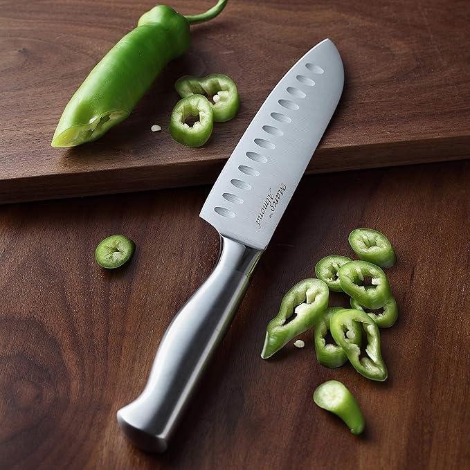 Marco Almond® Knife Set with Block KYA28, 14 Pieces Stainless Steel Chef - Image 6
