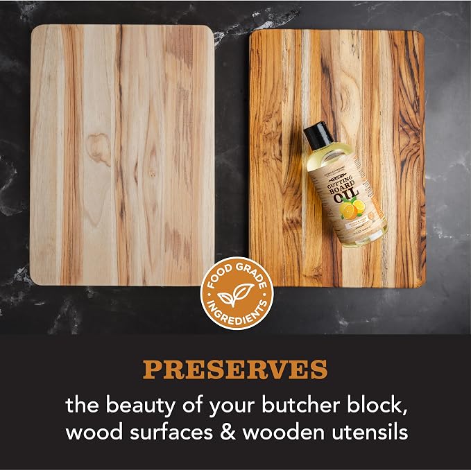 CLARK’S Cutting Board Oil and Wax Kit – Includes Food Grade Mineral Oil - Image 2