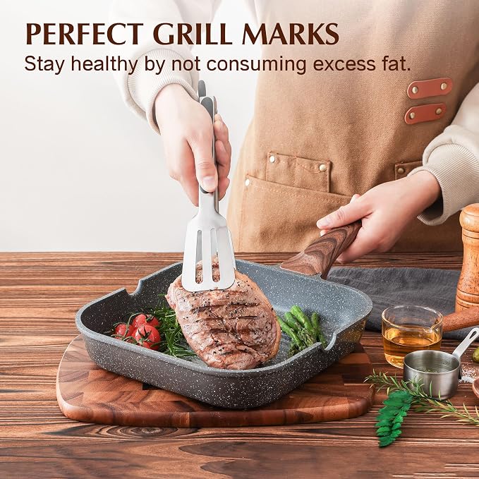 SENSARTE Nonstick Grill Pan for Stove Tops, Versatile Griddle Pan - Image 3