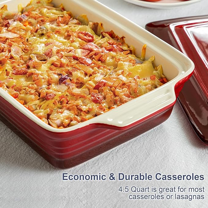 LOVECASA 4.5 Quart Ceramic Casserole Dish - Image 5