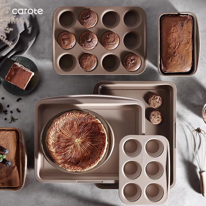 CAROTE 7-Piece Nonstick Stackable Baking Pans Set - Image 7