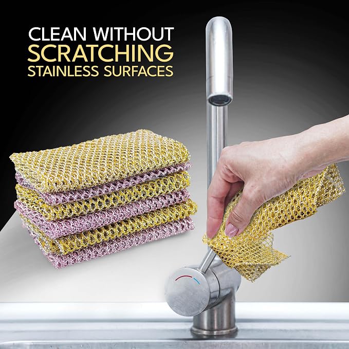 The Crown Choice Heavy Duty Non-Scratch Dish Scrubbers - Image 8