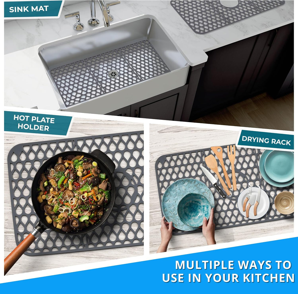 Silicone Sink Protector for Kitchen Sink – Extra Large 26" x 14"