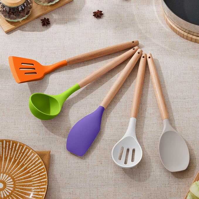 Herogo 5-Piece Cooking Utensils Set, Silicone Kitchen Utensils Set - Image 9