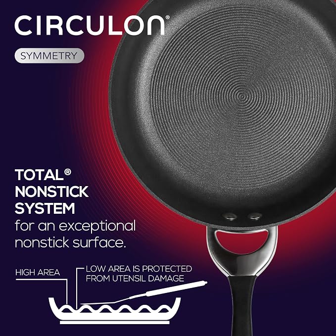 Circulon Symmetry Hard Anodized Nonstick Induction Frying Pan, 8.5-Inch Fry Pan - Image 9