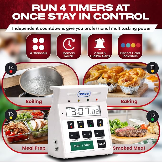 FMP Digital 4 Channel Commercial Kitchen Timer - Image 2