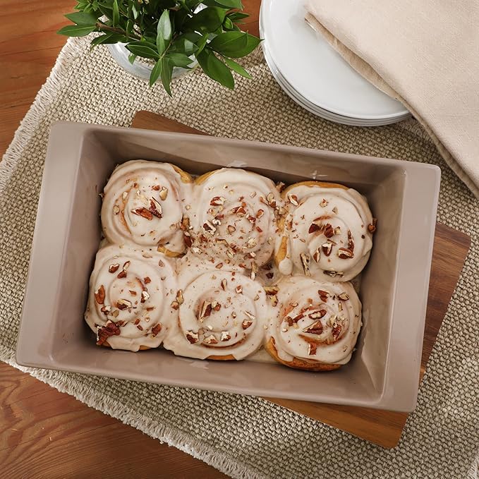 Gibson Elite 2.75-Quart 13.5" x 8.5" Stoneware Baking Dish - Image 5