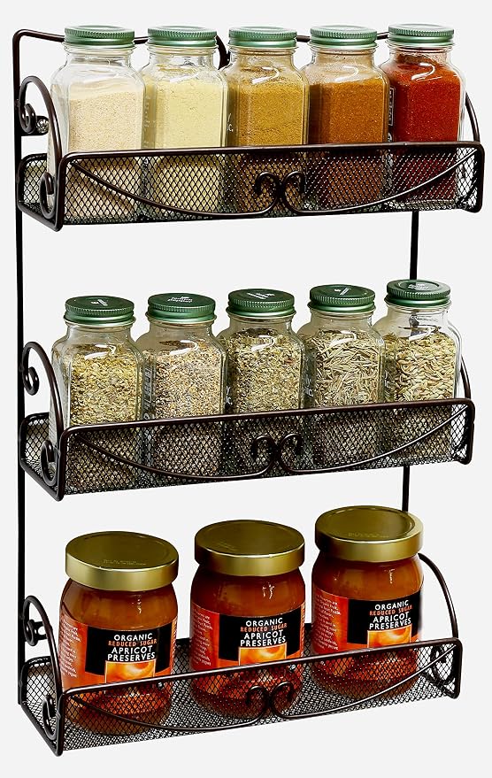 Deco Brothers 3 Tier Wall Mounted Hanging Spice Rack - Image 5