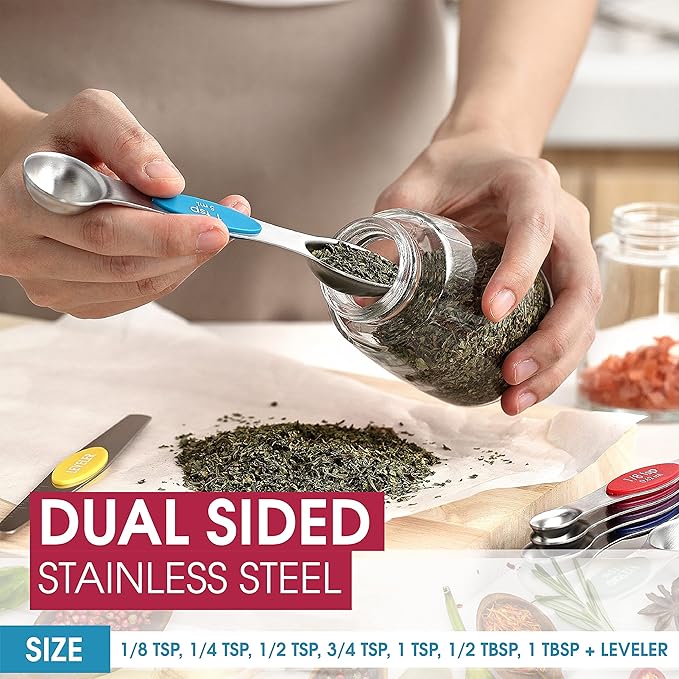 Spring Chef Stainless Steel Magnetic Measuring Spoons Set - Image 3