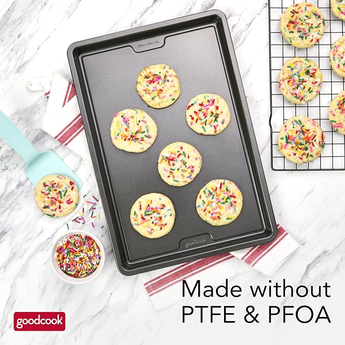 GoodCook PRO Medium Baking Sheet Pan Nonstick Warp & Scratch-Resistant - Image 8