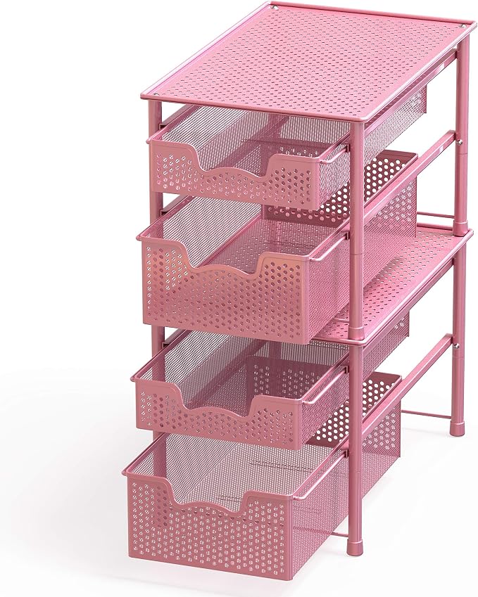 Simple Houseware Stackable 2 Tier Sliding Basket Organizer Drawer - Image 5