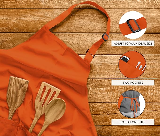 Utopia Kitchen 2 Pack Bib Apron, Adjustable - Image 4