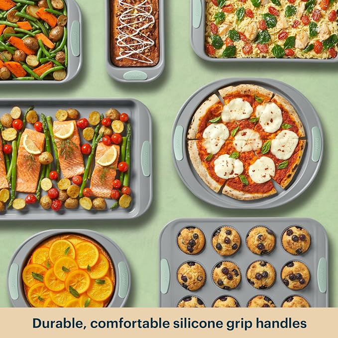 Pyrex 8-Piece Metal Bakeware Set, Lightweight Stainless Steel Baking Trays - Image 6