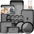 12-Piece Nonstick Bakeware Set, Stackable Non Toxic Baking Pans Set by SlowSLog