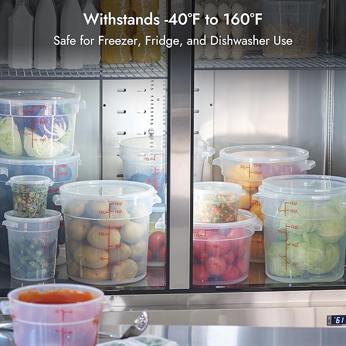 CURTA 22 Quart Translucent Round Food Storage Container - Image 6