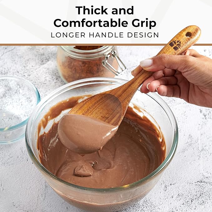 Wooden Spoons for Cooking – Wooden Kitchen Utensils Set - Image 5
