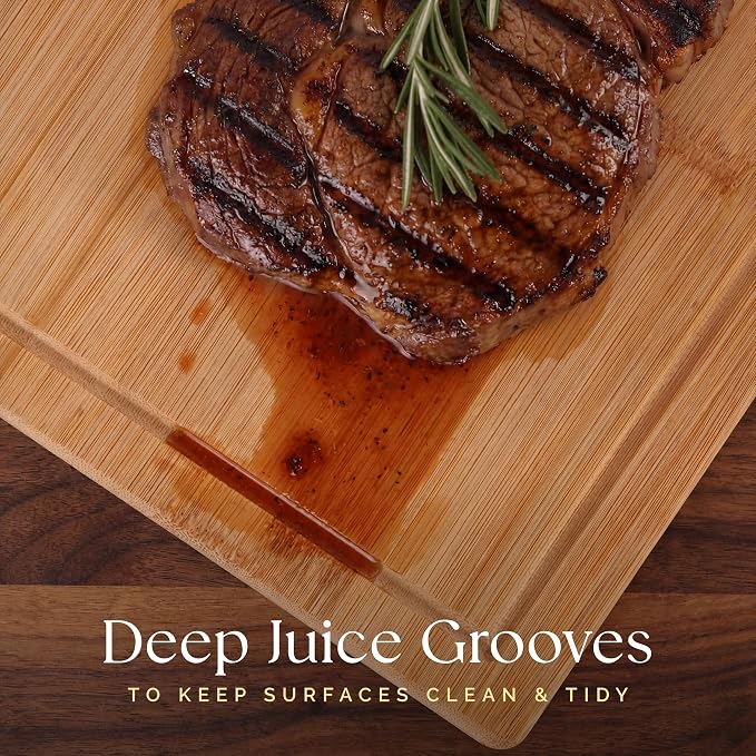 Deer & Oak Premium Extra Large Bamboo Cutting Board - Image 8