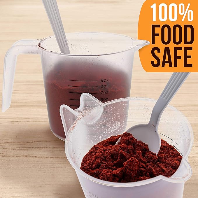 U.S. Kitchen Supply Plastic Measuring Cups - 8 oz Liquid Measuring Cup Set of 6 - Image 5