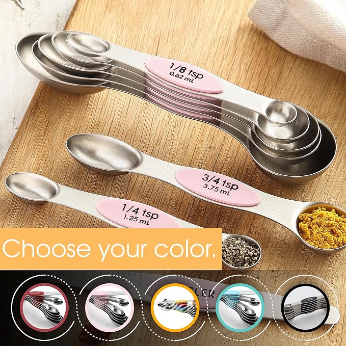 Spring Chef Stainless Steel Magnetic Measuring Spoons Set of 8 - Image 7