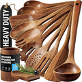Zulay Kitchen 12-Piece Teak Wooden Utensils by ZulayKitchen