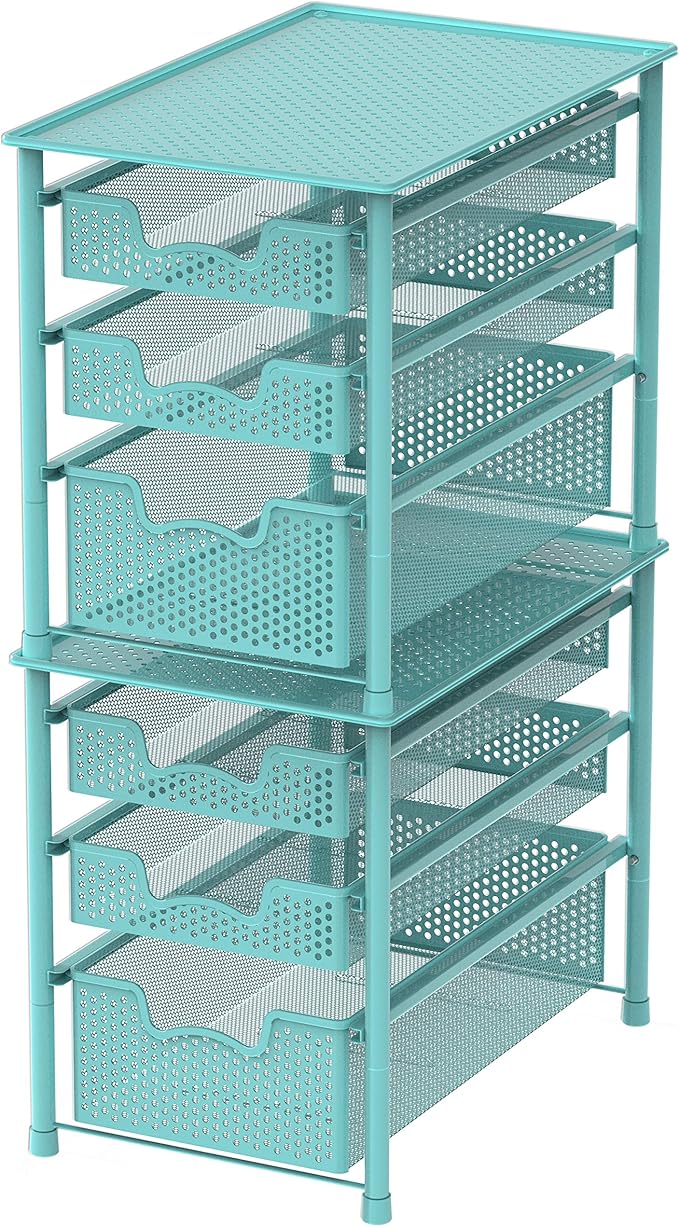 Simple Houseware Stackable 3 Tier Sliding Basket Organizer Drawer - Image 5