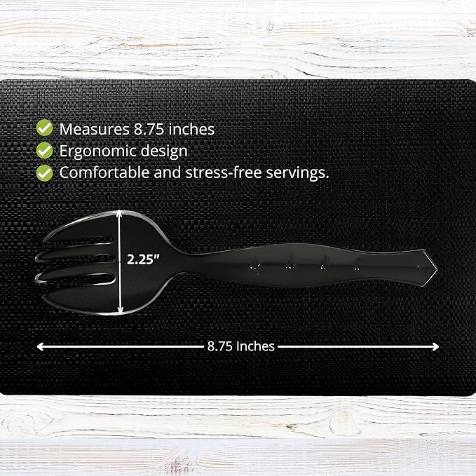 PARTY BARGAINS Disposable Clear Plastic Serving Forks 8.75 Inch – Heavy Duty - Image 2