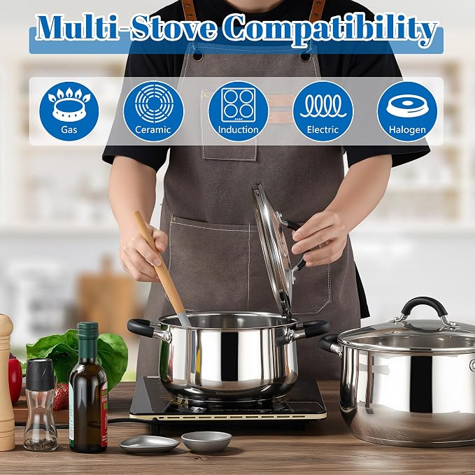 E-far 5Qt Stainless Steel Pot, Stock Pot - Image 6