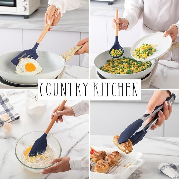 Country Kitchen Non Stick Silicone Utensil Set - Image 6