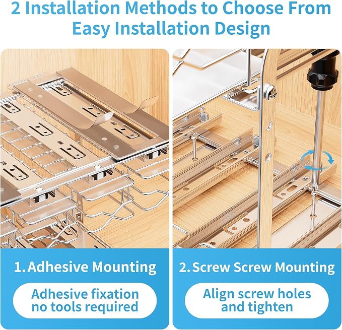 BOIVSHI Spice Rack Organizer, Heavy Duty Vertical Spice Rack Pull Out - Image 8
