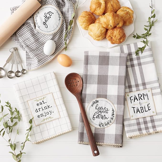DII Home Sweet Farmhouse Kitchen Collection, Dishtowel Set - Image 4