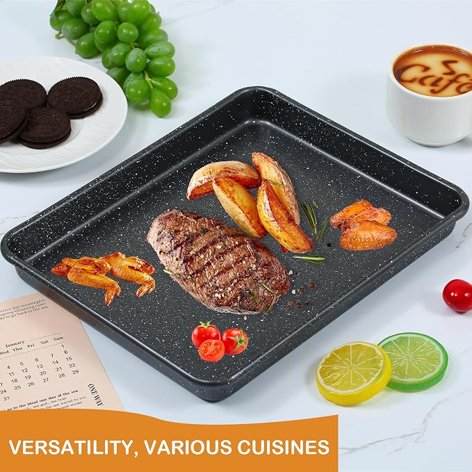 Walooza 11 Inch Nonstick Baking Sheets Set of 2, Carbon Steel Cookie Sheets - Image 7
