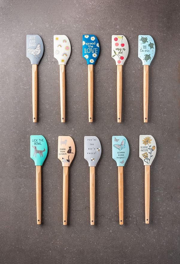 Karma, Silicone Spatula with Wood Handle Heat Resistant, cooking and Mixing - Image 3