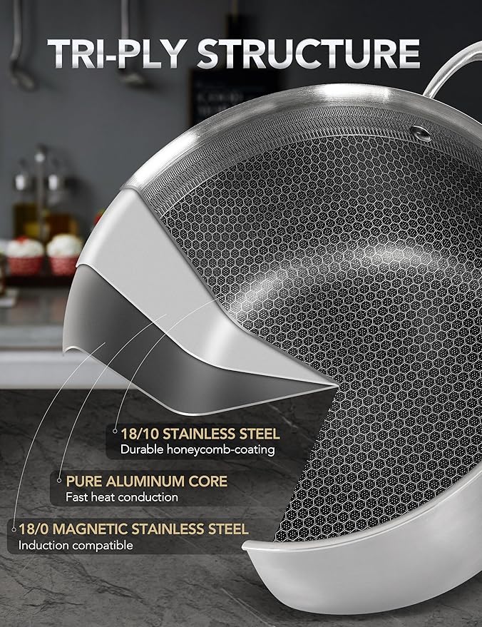 MICHELANGELO Tri-ply Stainless Steel Stock Pot, Heavy Duty Stockpot - Image 2