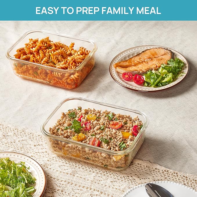 Vtopmart 2Pack 1860ml/63oz Large Glass Storage Containers - Image 4