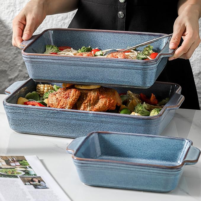 HVH 9x13 Baking Dish Set, Large Casserole Dishes - Image 3