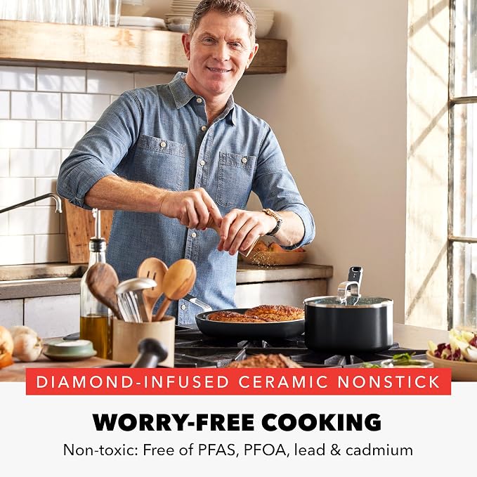 GreenPan x Bobby Flay 8" Nonstick Frying Pan Skillet, PFAS-Free Diamond Ceramic - Image 2