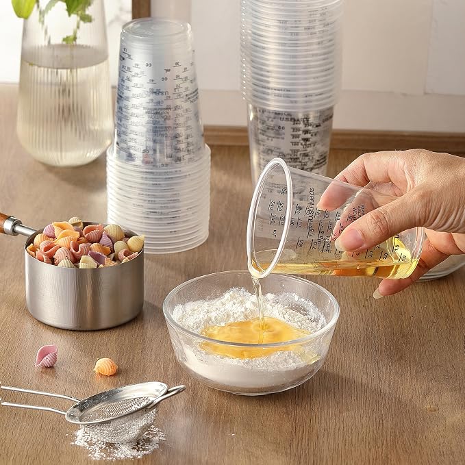 50PCS Resin Epoxy Mixing Cups, DQELFA 8oz Clear Plastic Paint Measuring Cups - Image 5