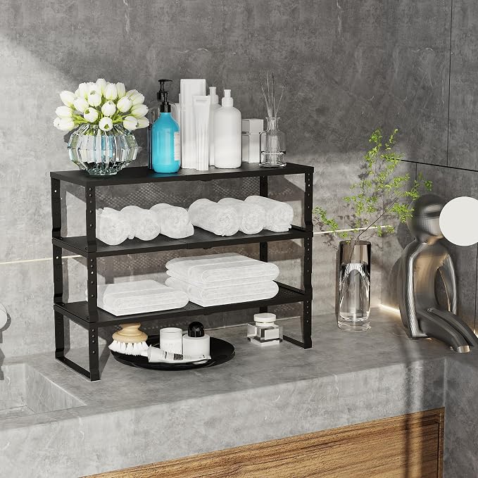 Jojocross Expandable Adjustable Stackable Kitchen Organizer, Spice Rack - Image 3