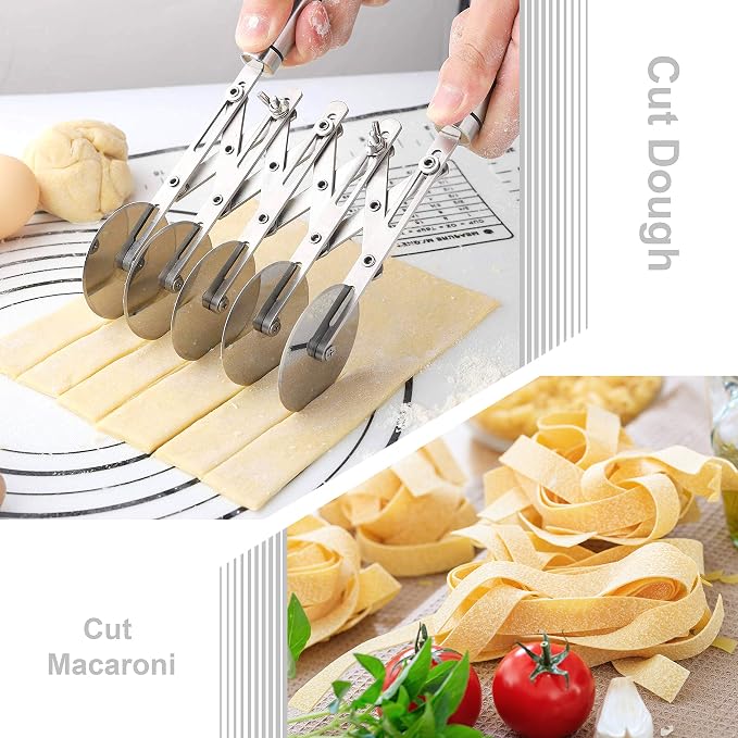 Star Brand Pastry Cutter with Grinder Spaghetti Dough Roller Knife Stainless - Image 4