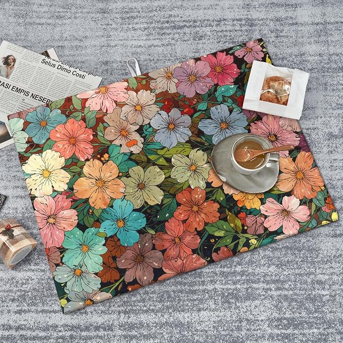 Colorful Wildflowers Dish Drying Mat - Image 6