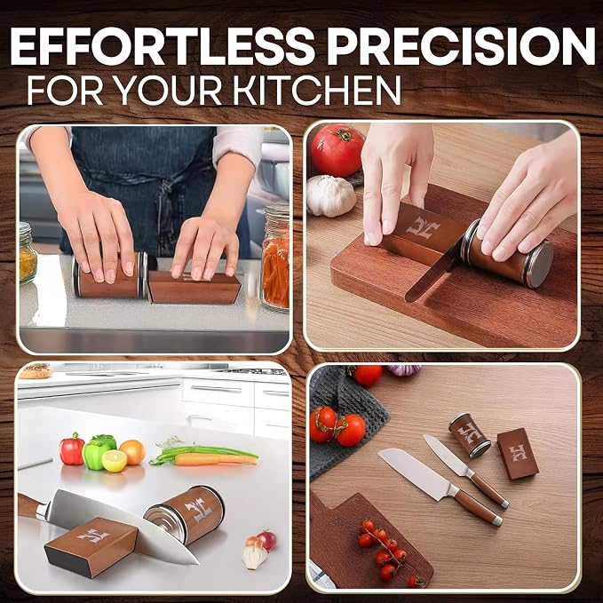 Rolling Knife Sharpener Kit – 3-Stage 400/1000/3000 Grit Discs – 15° & 20° - Image 9