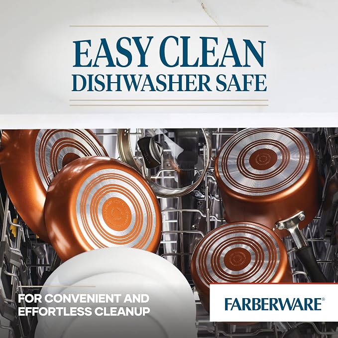 Farberware Cookstart DiamondMax Nonstick Cookware/Pots and Pans Set, Dishwasher - Image 7