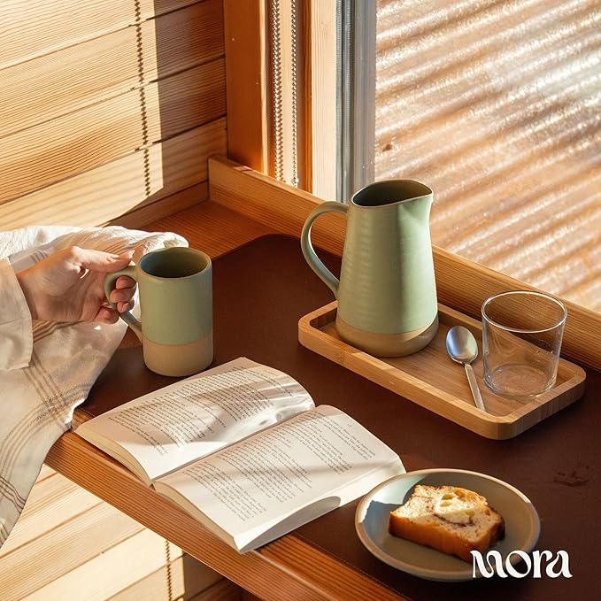MORA Ceramics Tea Cup with Loose Leaf Infuser, Spoon and Lid, 12 oz, Microwave - Image 6