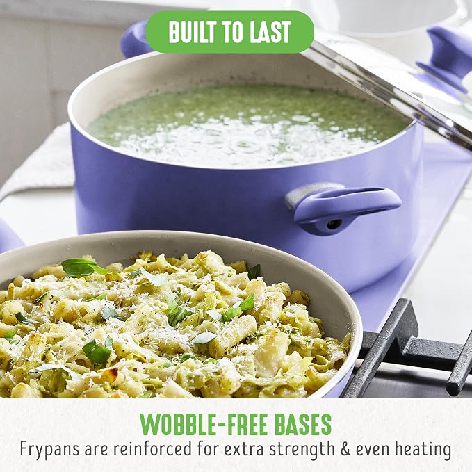 GreenLife 16 Piece Nonstick Cookware Set, Soft Grip Non-Toxic PFAS-Free Ceramic - Image 6