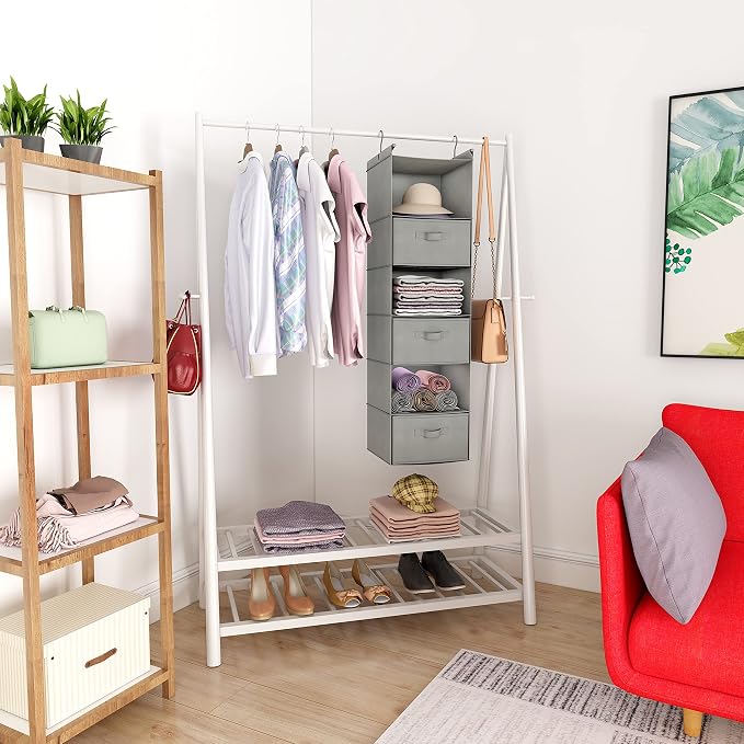 MAX Houser 6 Tier Shelf Hanging Closet Organizer, Closet Hanging Shelf - Image 6