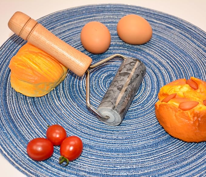 Tianman Rolling Pin Pizza Roller, Marble Roller Non-Stick T-Type, - Image 4