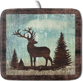Giwawa Retro Deer Forest Cabin Silhouette Dish Drying Mat Countertop 16x18 Fall by Giwawa