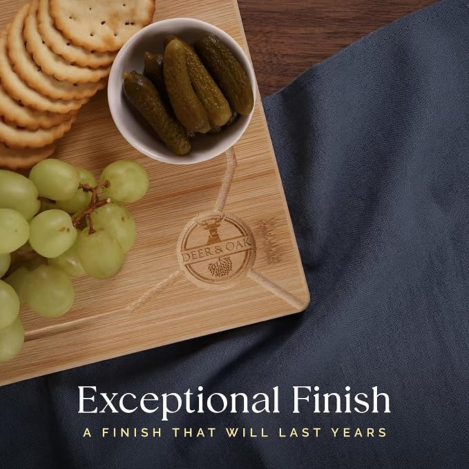 Deer & Oak Premium Extra Large Bamboo Cutting Board - Image 9