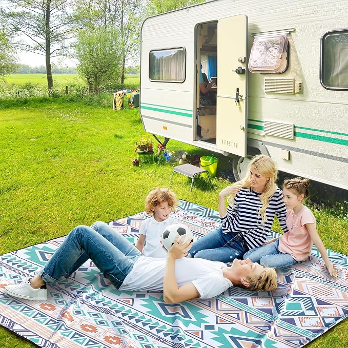 HIHOHO Beach Blanket Waterproof Sandproof Extra Large Beach Mat 79" X - Image 5